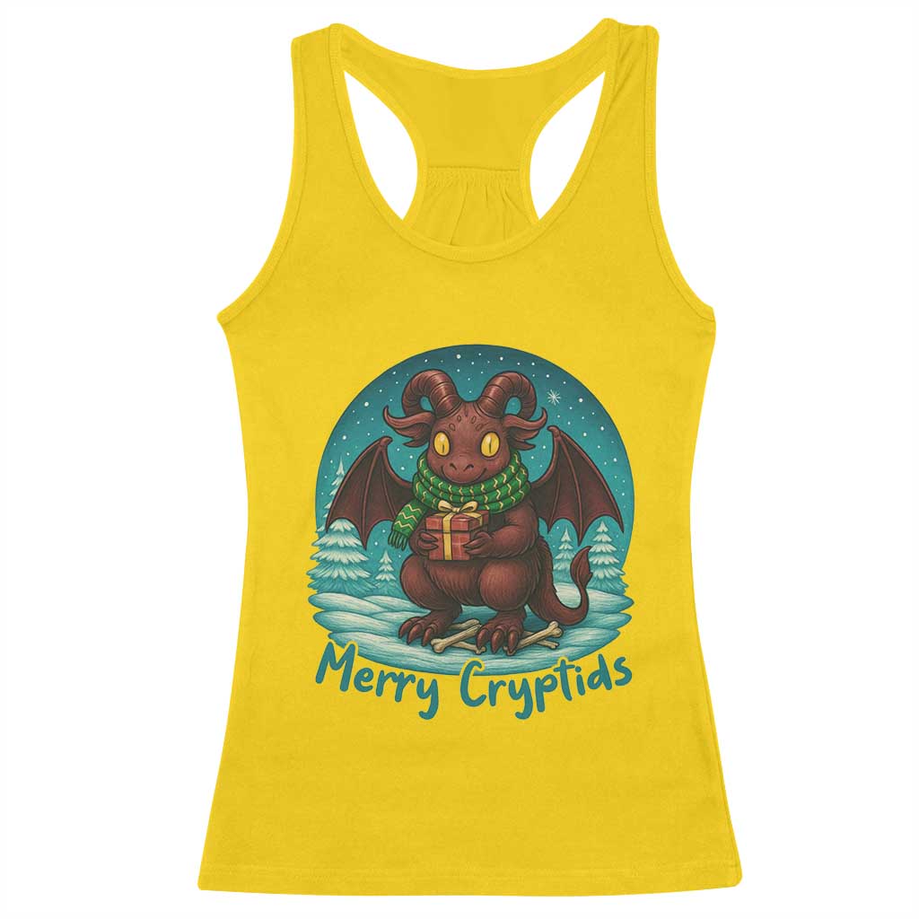 Jersey Devil Racerback Tank Top Merry Cryptidmas Funny Christmas Gift - Wonder Print Shop