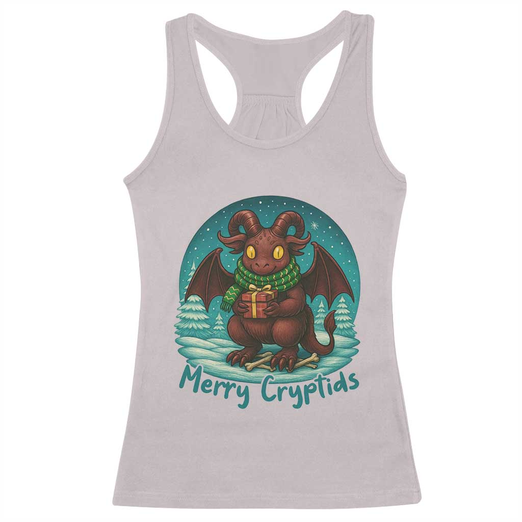 Jersey Devil Racerback Tank Top Merry Cryptidmas Funny Christmas Gift - Wonder Print Shop