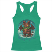 Jersey Devil Racerback Tank Top Merry Cryptidmas Funny Christmas Gift - Wonder Print Shop