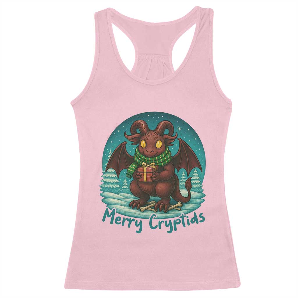Jersey Devil Racerback Tank Top Merry Cryptidmas Funny Christmas Gift - Wonder Print Shop