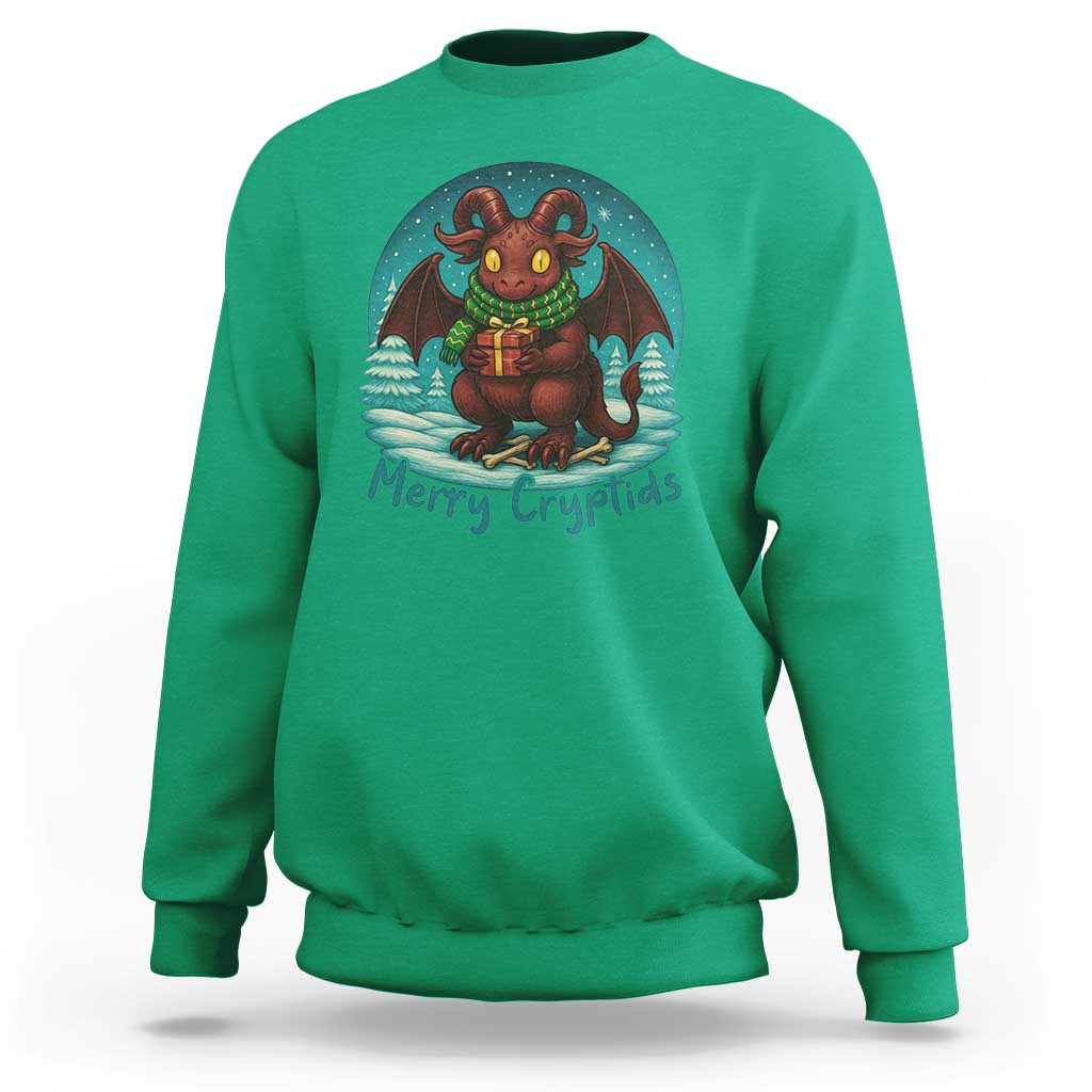 Jersey Devil Sweatshirt Merry Cryptidmas Funny Christmas Gift - Wonder Print Shop