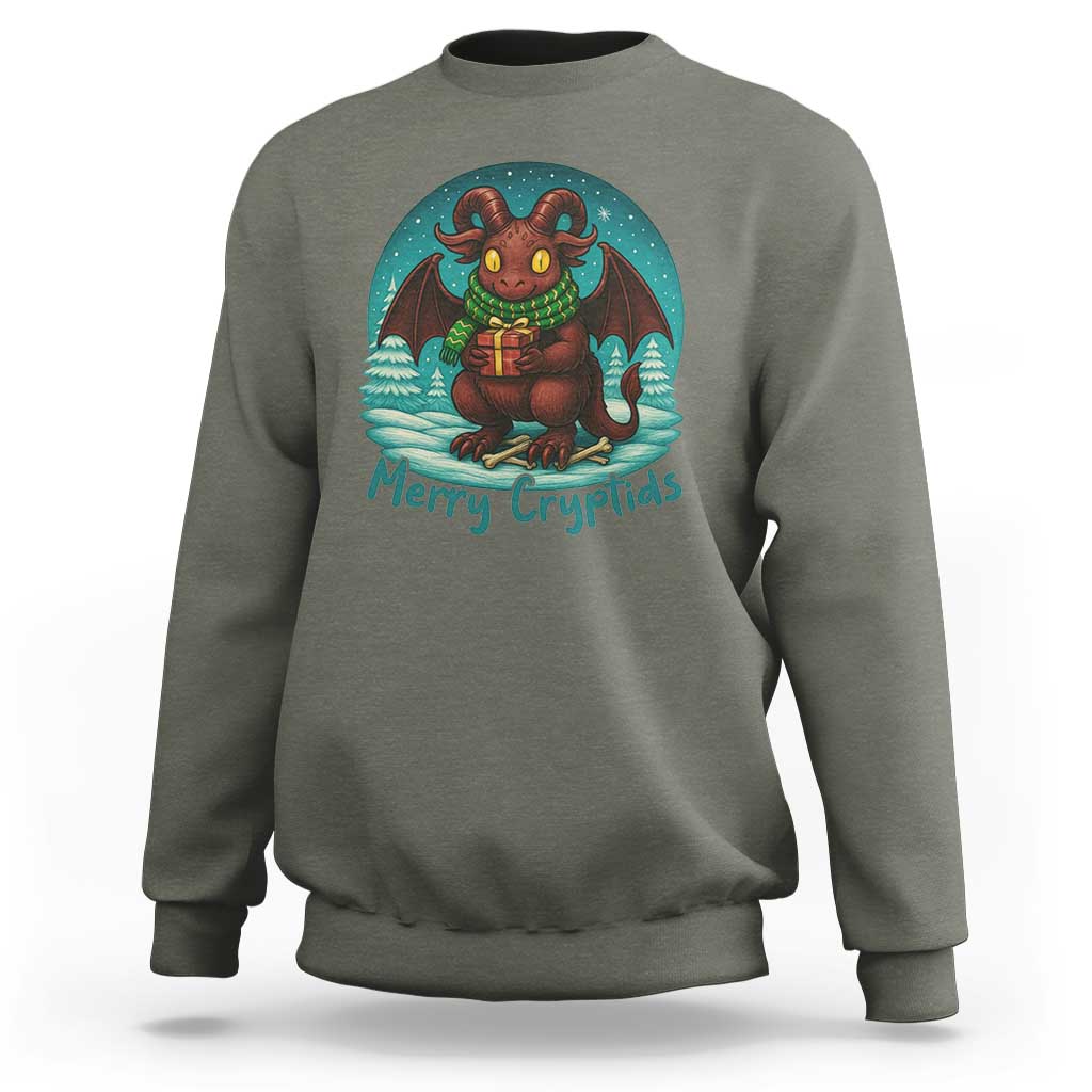 Jersey Devil Sweatshirt Merry Cryptidmas Funny Christmas Gift - Wonder Print Shop