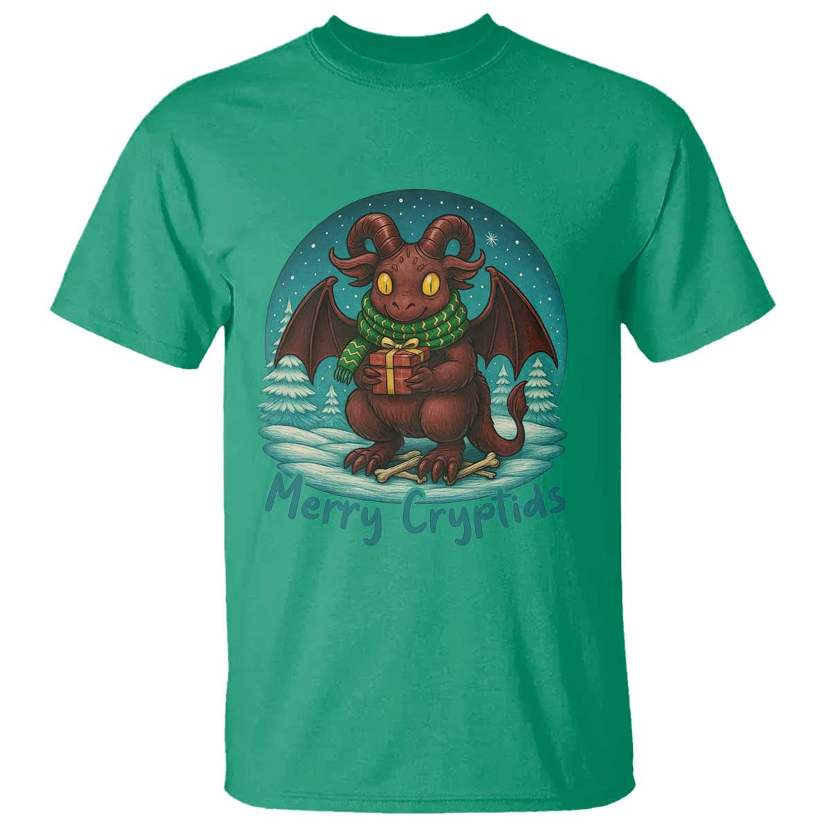 Jersey Devil T Shirt Merry Cryptidmas Funny Christmas Gift - Wonder Print Shop