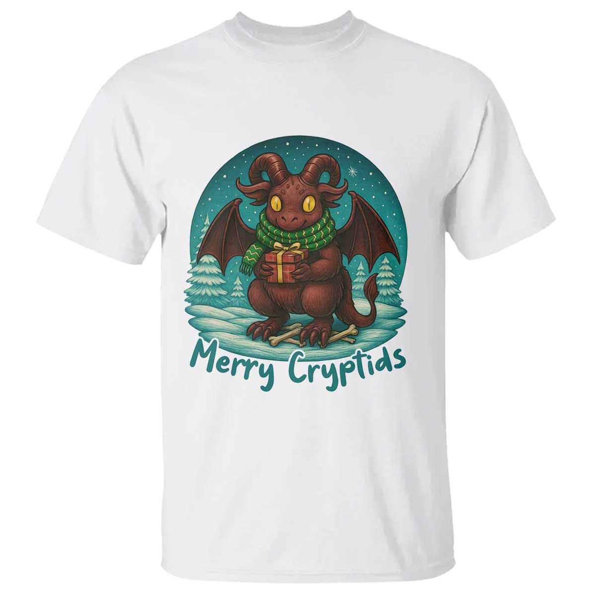 Jersey Devil T Shirt Merry Cryptidmas Funny Christmas Gift - Wonder Print Shop