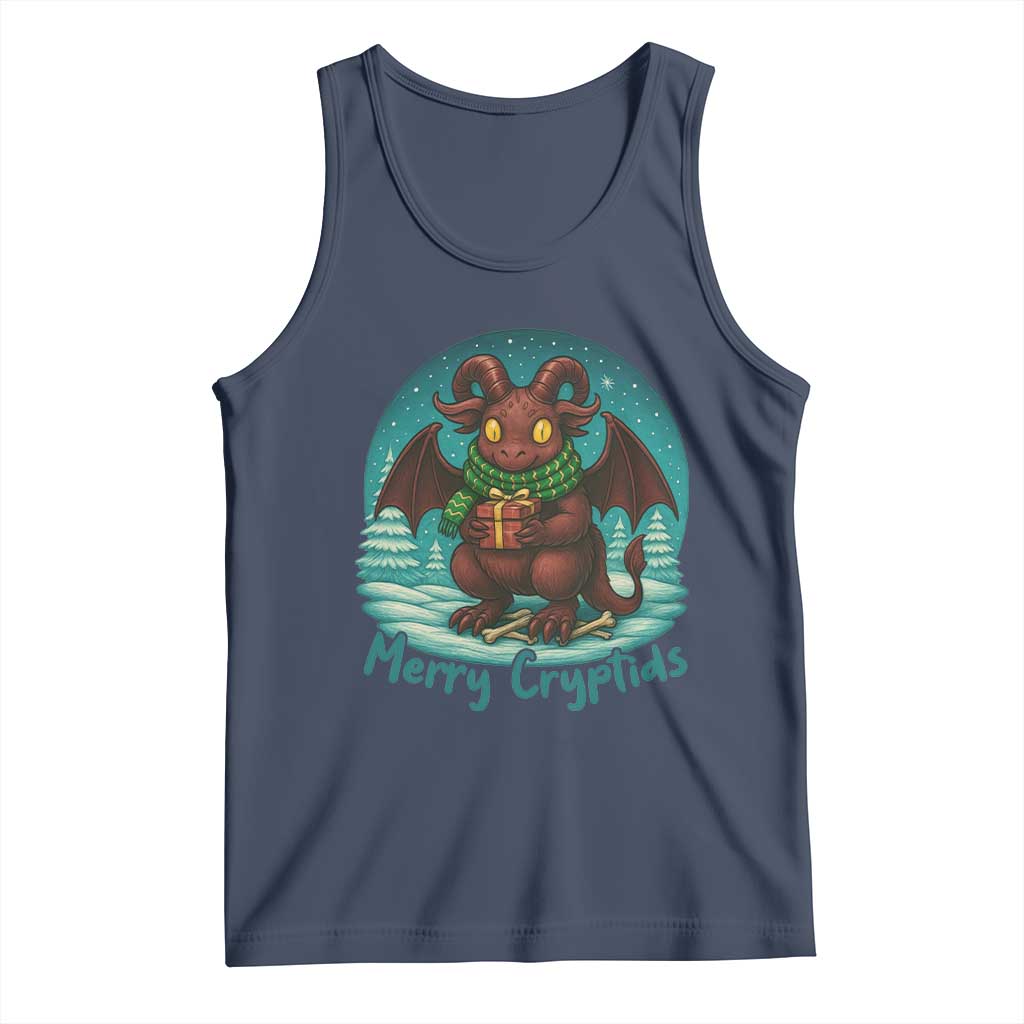 Jersey Devil Tank Top Merry Cryptidmas Funny Christmas Gift - Wonder Print Shop