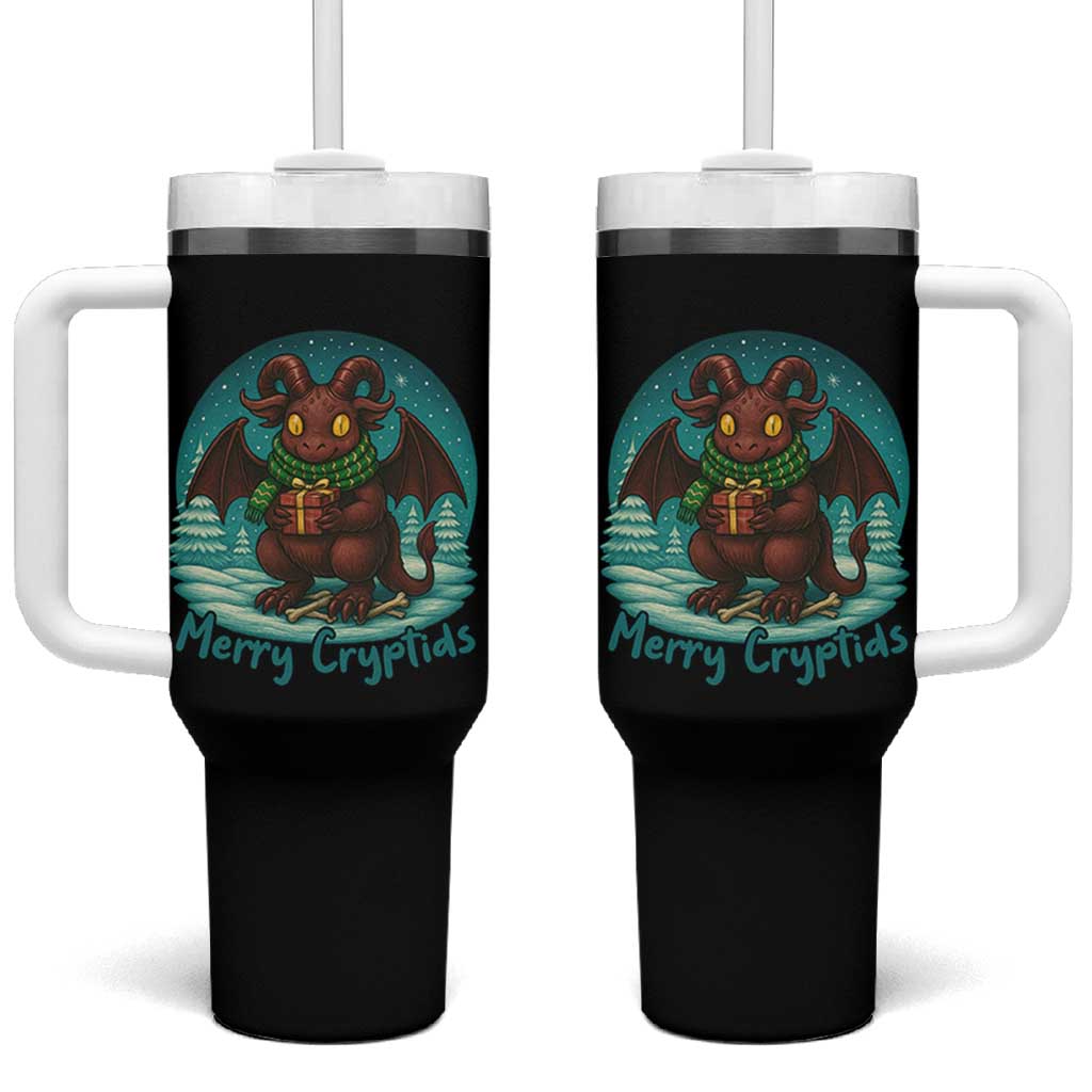 Jersey Devil Tumbler With Handle Merry Cryptidmas Funny Christmas Gift