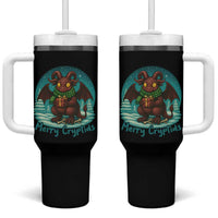 Jersey Devil Tumbler With Handle Merry Cryptidmas Funny Christmas Gift