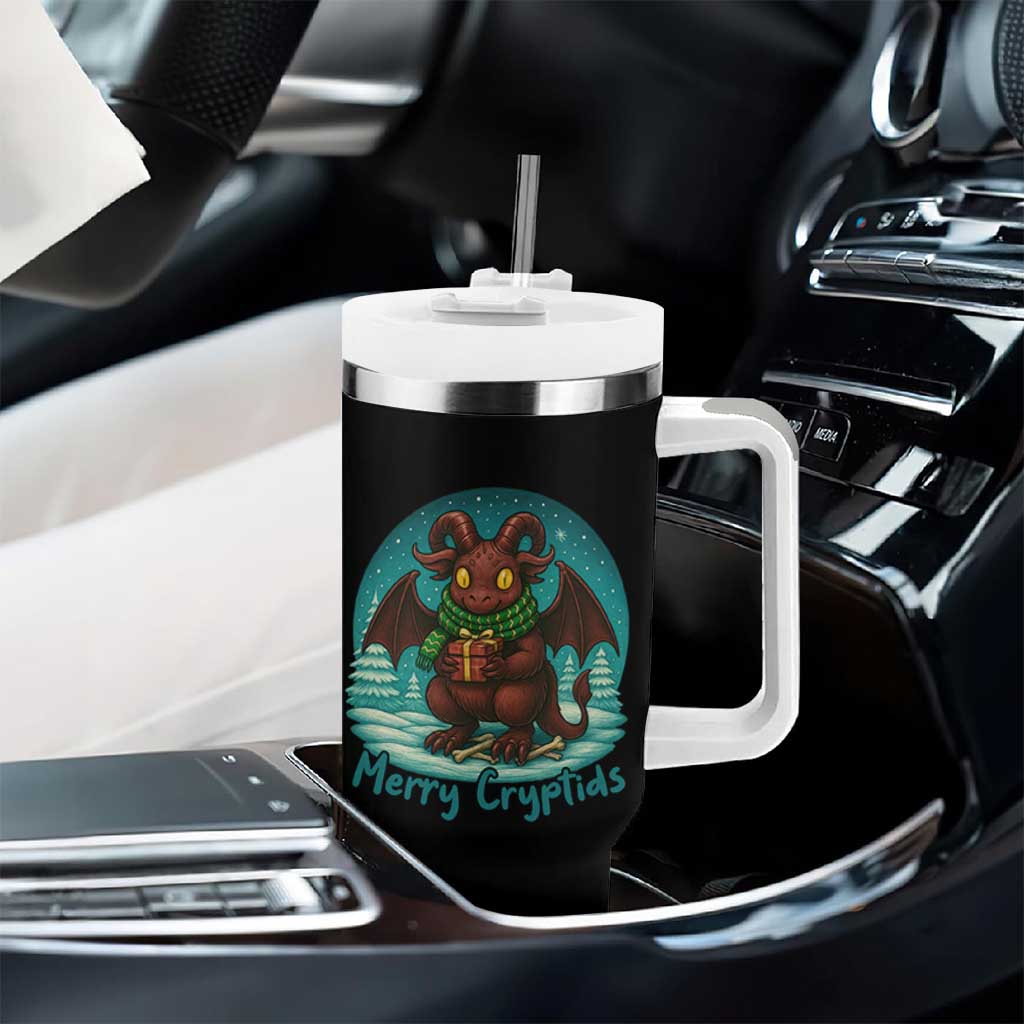 Jersey Devil Tumbler With Handle Merry Cryptidmas Funny Christmas Gift