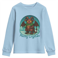 Jersey Devil Youth Sweatshirt Merry Cryptidmas Funny Christmas Gift - Wonder Print Shop
