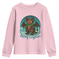 Jersey Devil Youth Sweatshirt Merry Cryptidmas Funny Christmas Gift - Wonder Print Shop