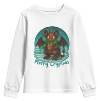 Jersey Devil Youth Sweatshirt Merry Cryptidmas Funny Christmas Gift - Wonder Print Shop