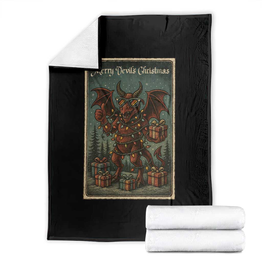 Jersey Devil Merry Devils Christmas Gift Throw Blanket - Wonder Print Shop
