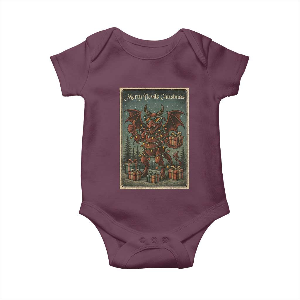 Jersey Devil Merry Devils Christmas Gift Baby Onesie - Wonder Print Shop
