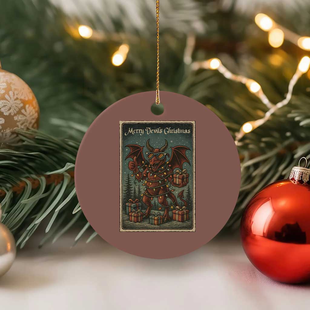 Jersey Devil Merry Devils Xmas Gift Ceramic Ornament - Wonder Print Shop