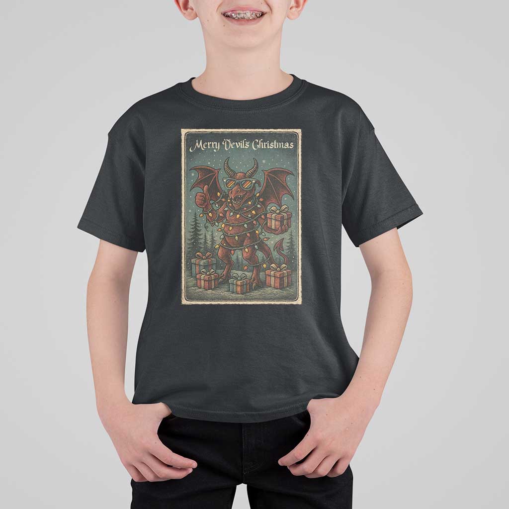 Jersey Devil Merry Devils Christmas Gift T Shirt For Kid - Wonder Print Shop