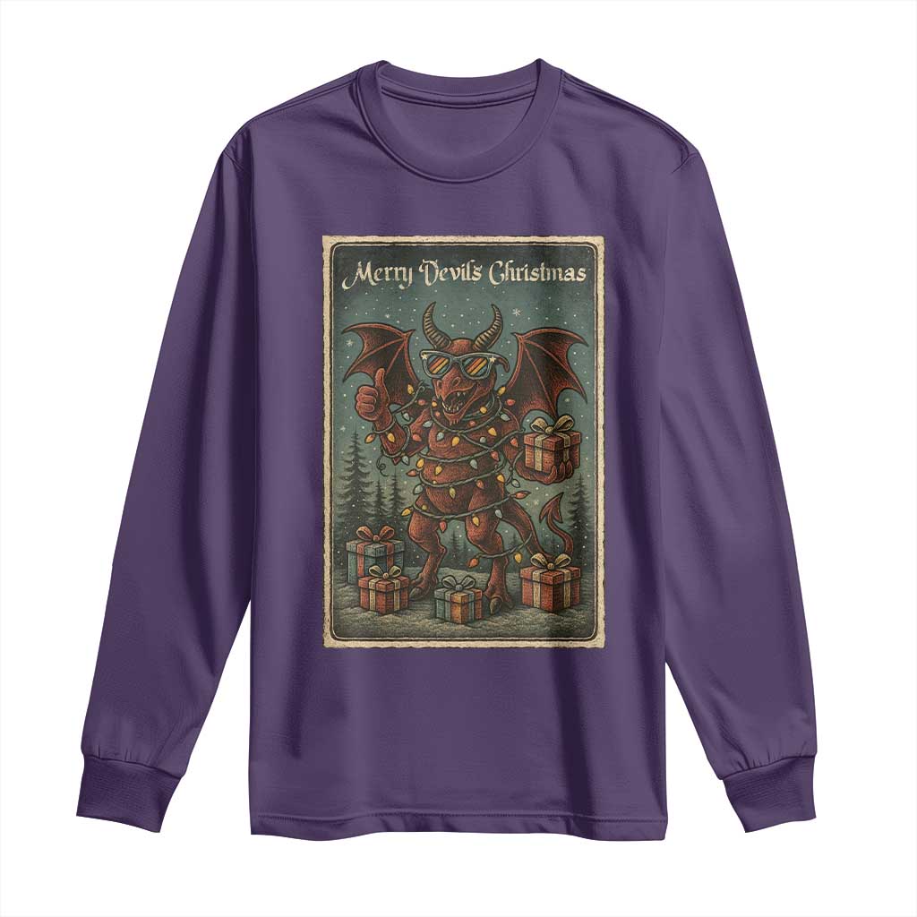 Jersey Devil Merry Devils Christmas Gift Long Sleeve Shirt - Wonder Print Shop