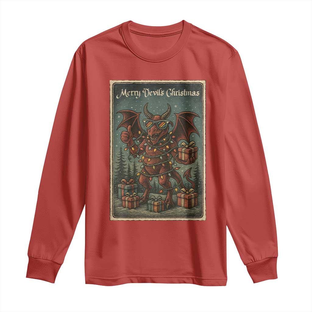 Jersey Devil Merry Devils Christmas Gift Long Sleeve Shirt - Wonder Print Shop