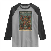 Jersey Devil Merry Devils Christmas Gift Raglan Shirt - Wonder Print Shop
