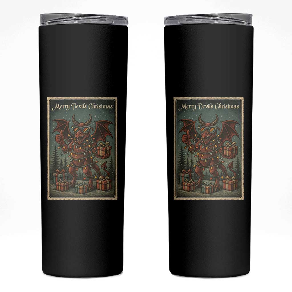 Jersey Devil Merry Devils Christmas Gift Skinny Tumbler
