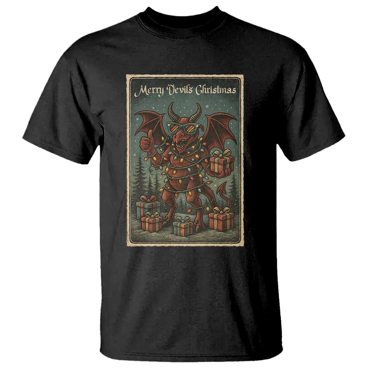Jersey Devil Merry Devils Christmas Gift T Shirt - Wonder Print Shop