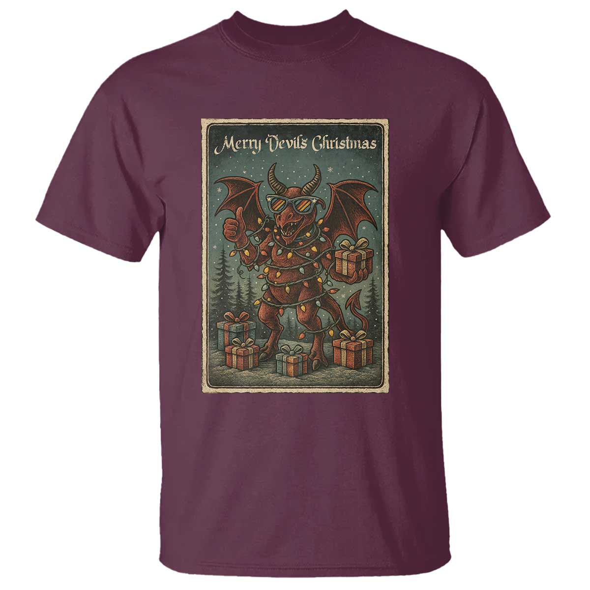 Jersey Devil Merry Devils Christmas Gift T Shirt - Wonder Print Shop