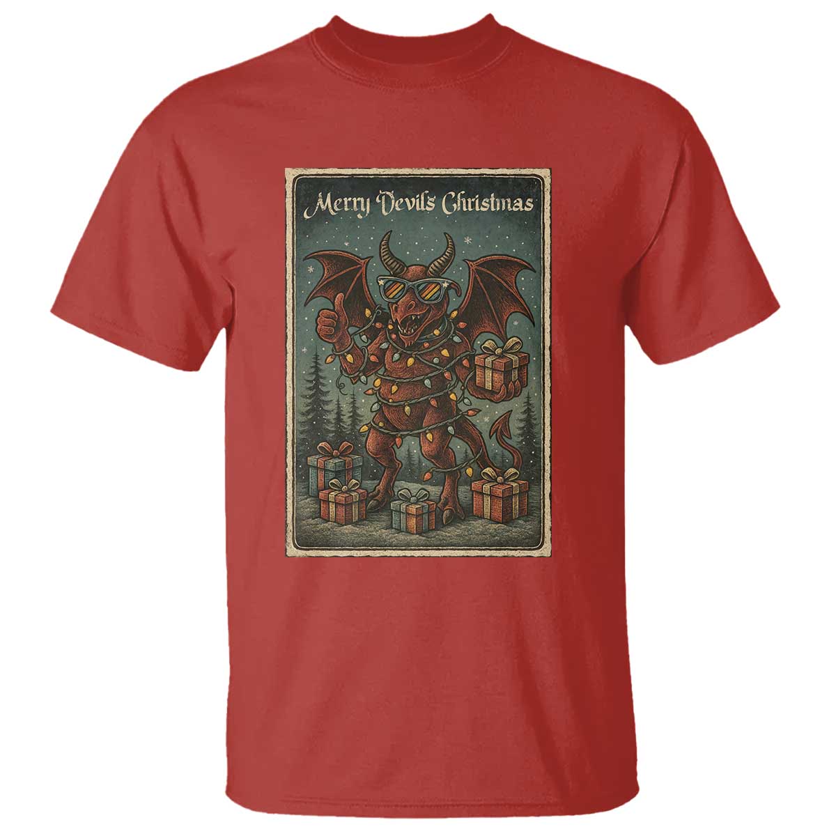 Jersey Devil Merry Devils Christmas Gift T Shirt - Wonder Print Shop