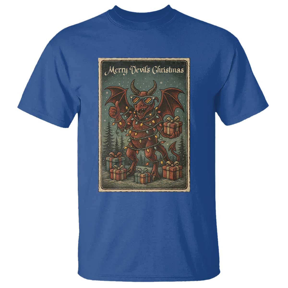 Jersey Devil Merry Devils Christmas Gift T Shirt - Wonder Print Shop