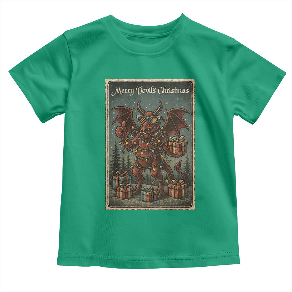 Jersey Devil Merry Devils Christmas Gift Toddler T Shirt - Wonder Print Shop