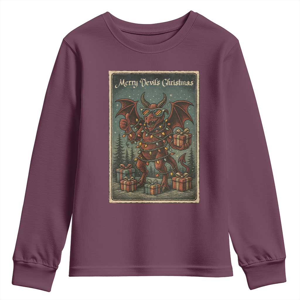 Jersey Devil Merry Devils Christmas Gift Youth Sweatshirt - Wonder Print Shop