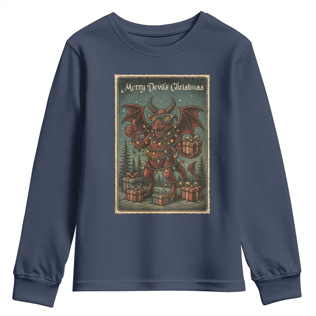 Jersey Devil Merry Devils Christmas Gift Youth Sweatshirt - Wonder Print Shop