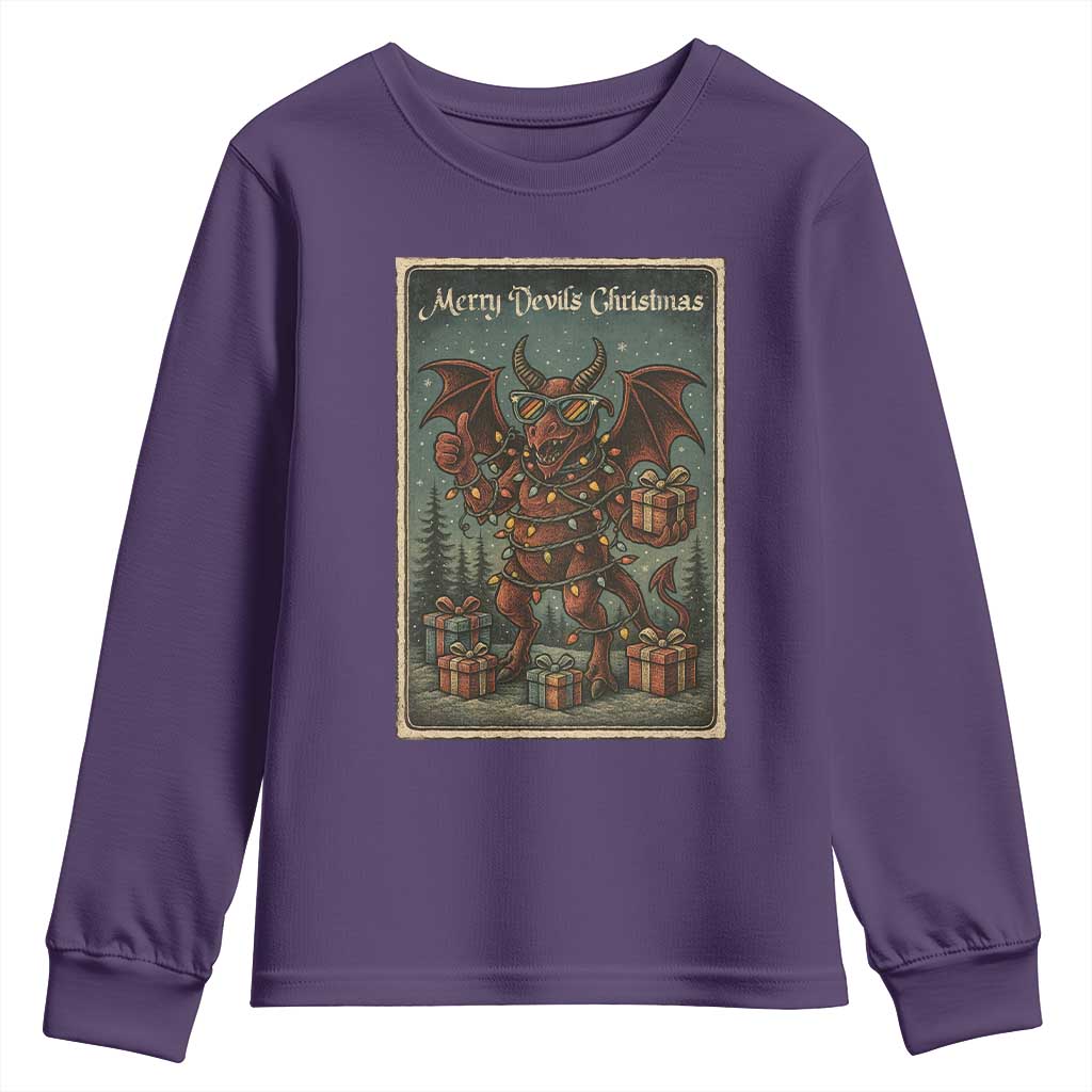 Jersey Devil Merry Devils Christmas Gift Youth Sweatshirt - Wonder Print Shop