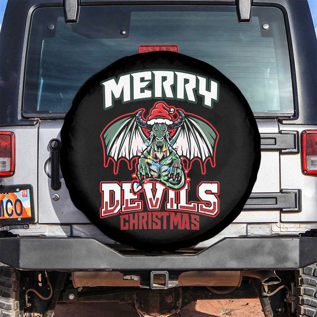 Jersey Devil Spare Tire Cover Merry Devils Christmas Cryptid Gift - Wonder Print Shop