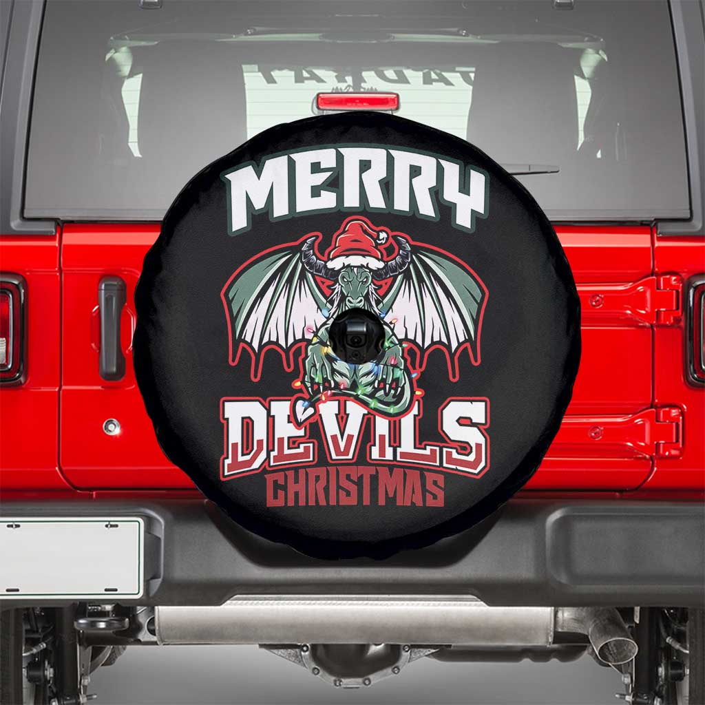 Jersey Devil Spare Tire Cover Merry Devils Christmas Cryptid Gift - Wonder Print Shop