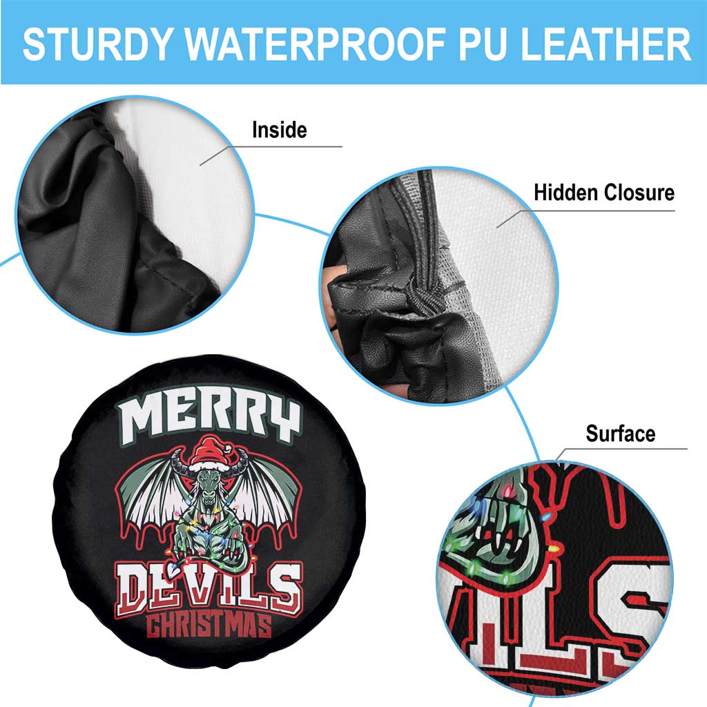 Jersey Devil Spare Tire Cover Merry Devils Christmas Cryptid Gift - Wonder Print Shop