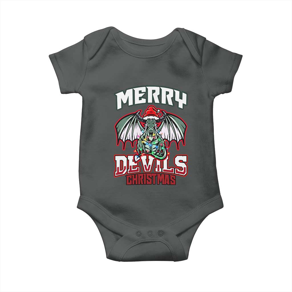 Jersey Devil Baby Onesie Merry Devils Christmas Cryptid Gift - Wonder Print Shop