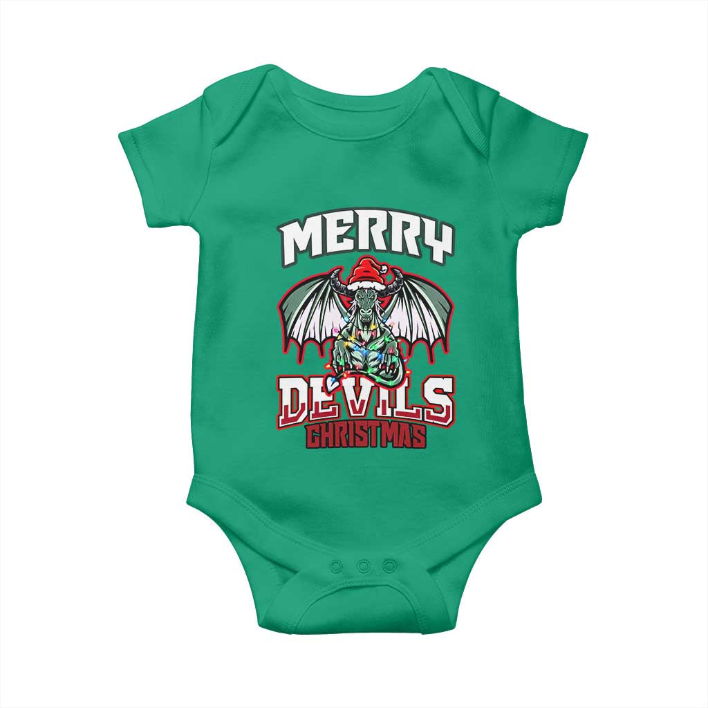 Jersey Devil Baby Onesie Merry Devils Christmas Cryptid Gift - Wonder Print Shop
