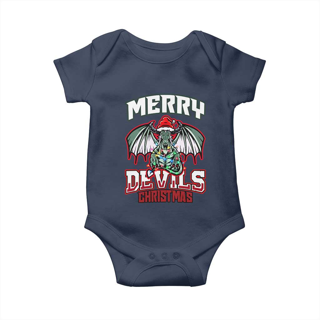 Jersey Devil Baby Onesie Merry Devils Christmas Cryptid Gift - Wonder Print Shop