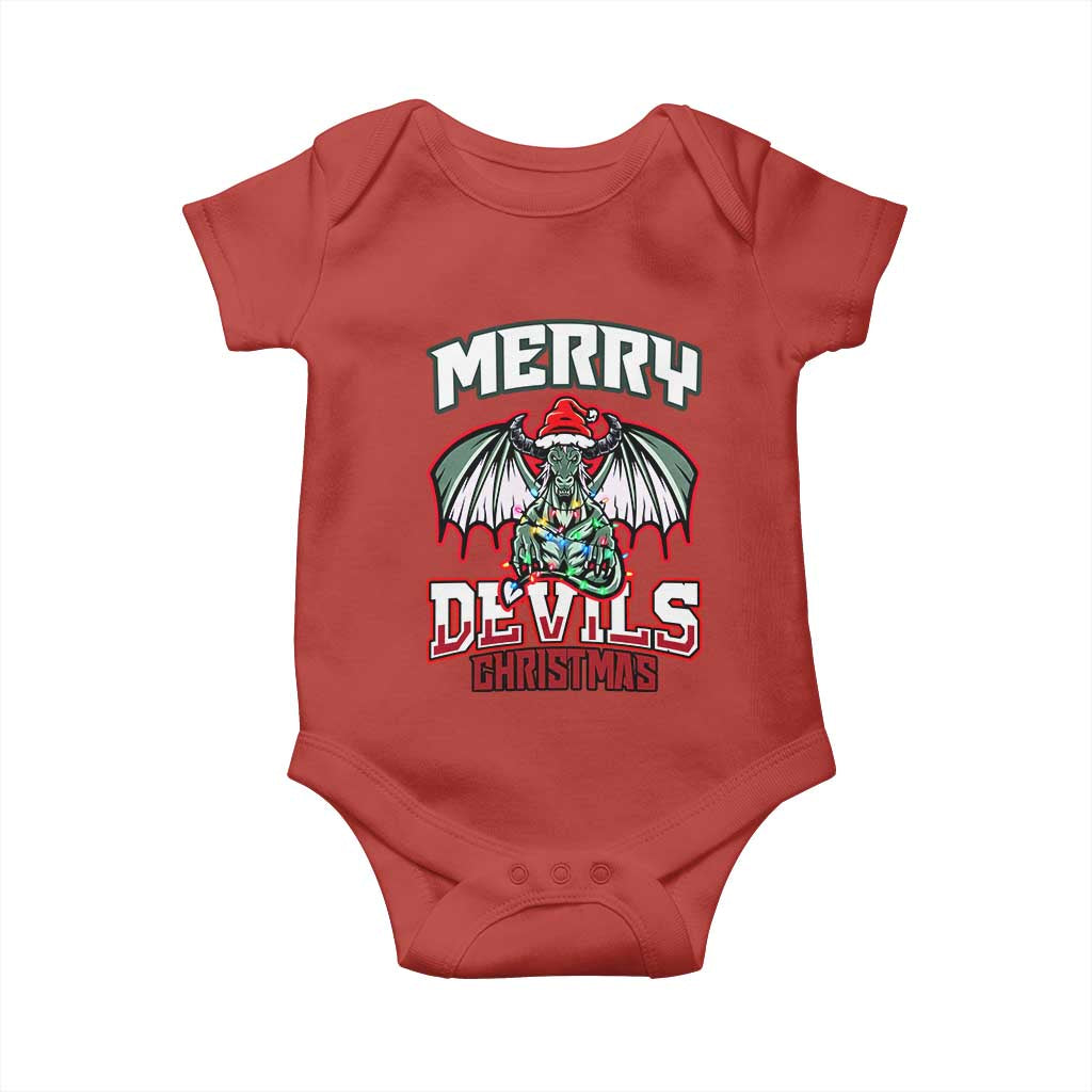 Jersey Devil Baby Onesie Merry Devils Christmas Cryptid Gift - Wonder Print Shop