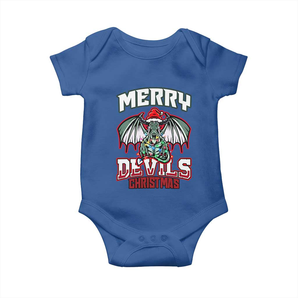 Jersey Devil Baby Onesie Merry Devils Christmas Cryptid Gift - Wonder Print Shop