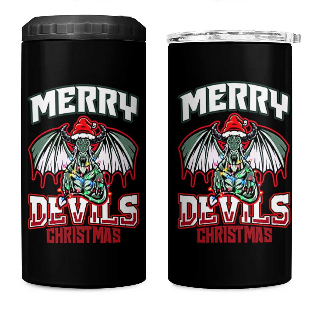 Jersey Devil 4 in 1 Can Cooler Tumbler Merry Devils Christmas Cryptid Gift