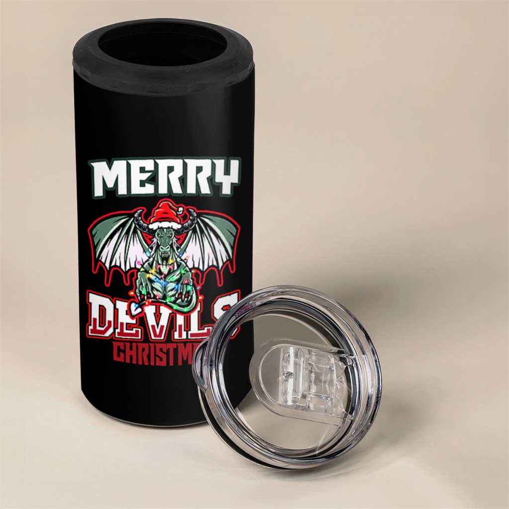 Jersey Devil 4 in 1 Can Cooler Tumbler Merry Devils Christmas Cryptid Gift
