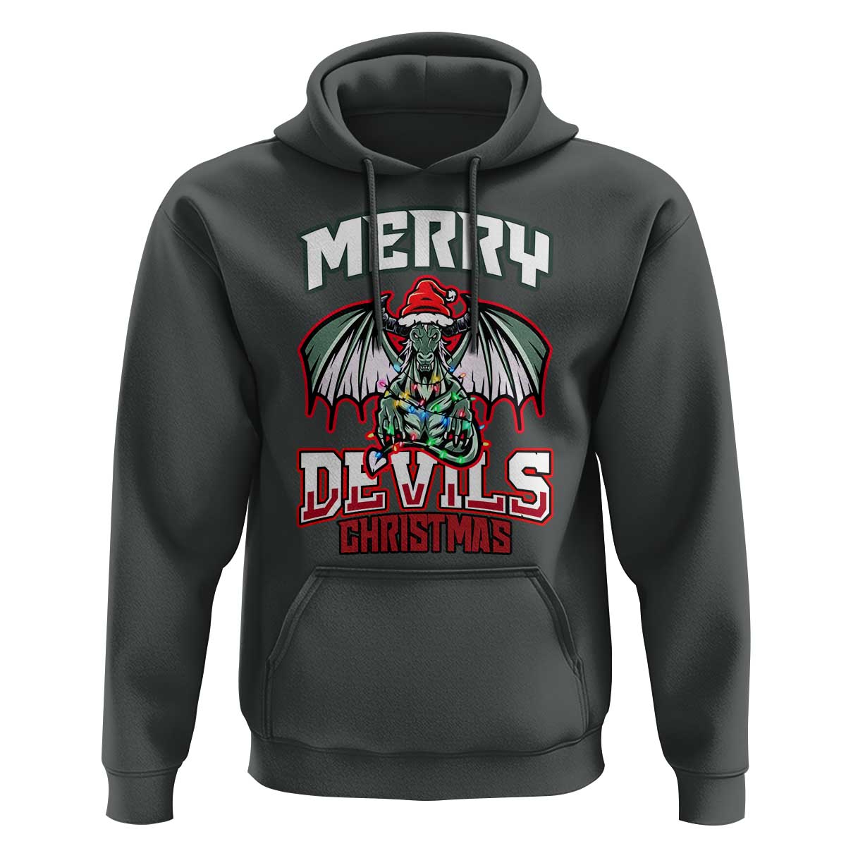 Jersey Devil Hoodie Merry Devils Christmas Cryptid Gift - Wonder Print Shop
