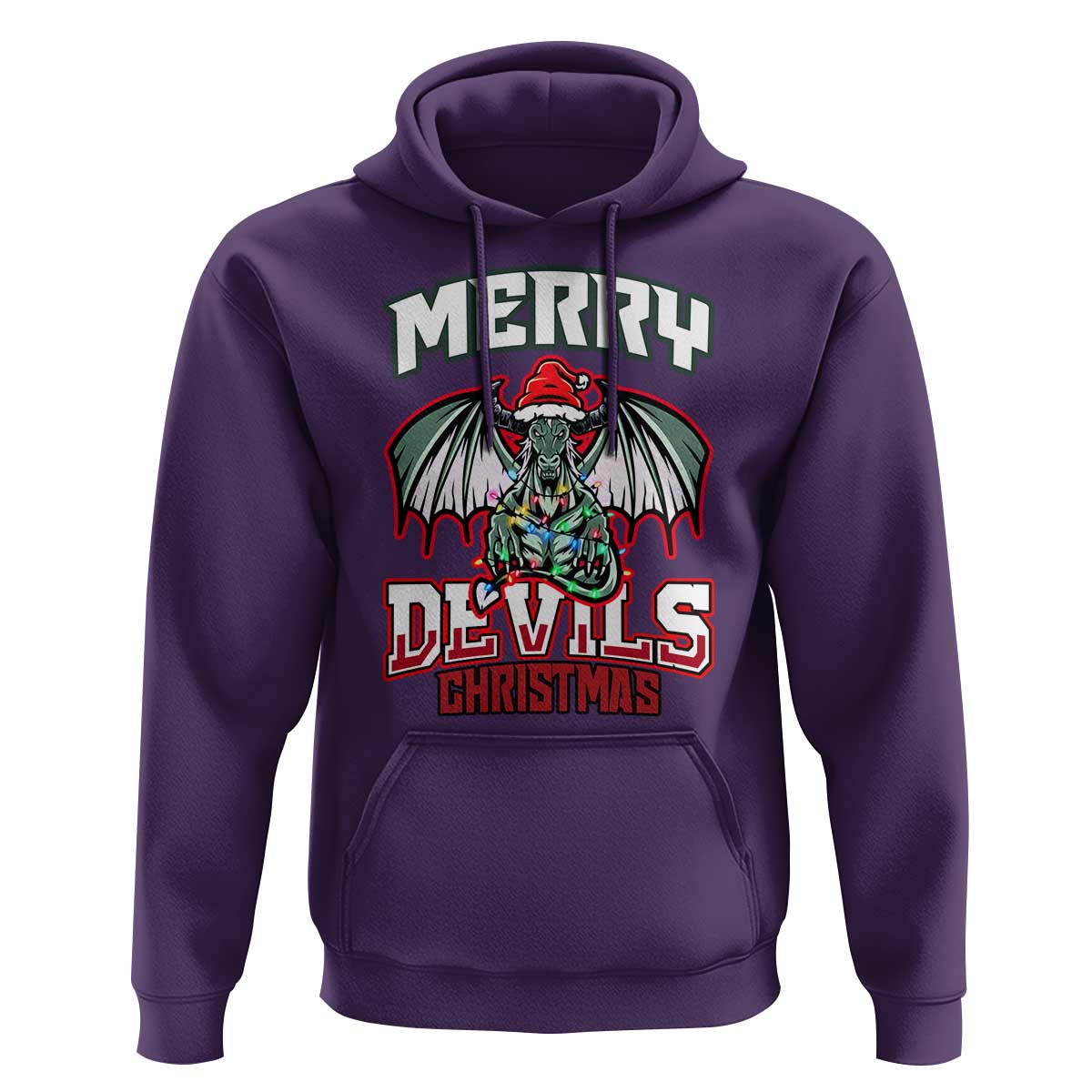 Jersey Devil Hoodie Merry Devils Christmas Cryptid Gift - Wonder Print Shop