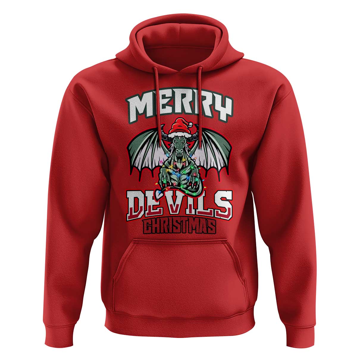 Jersey Devil Hoodie Merry Devils Christmas Cryptid Gift - Wonder Print Shop