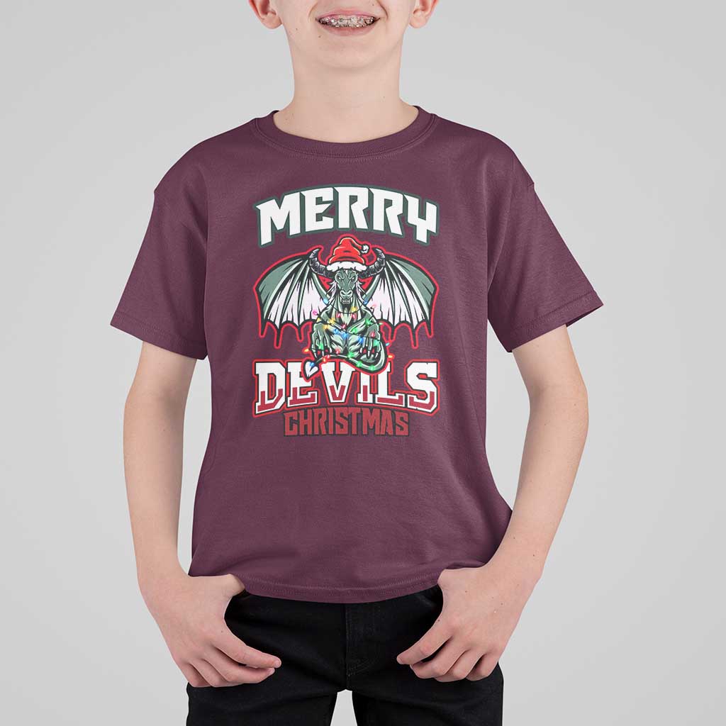 Jersey Devil T Shirt For Kid Merry Devils Christmas Cryptid Gift - Wonder Print Shop