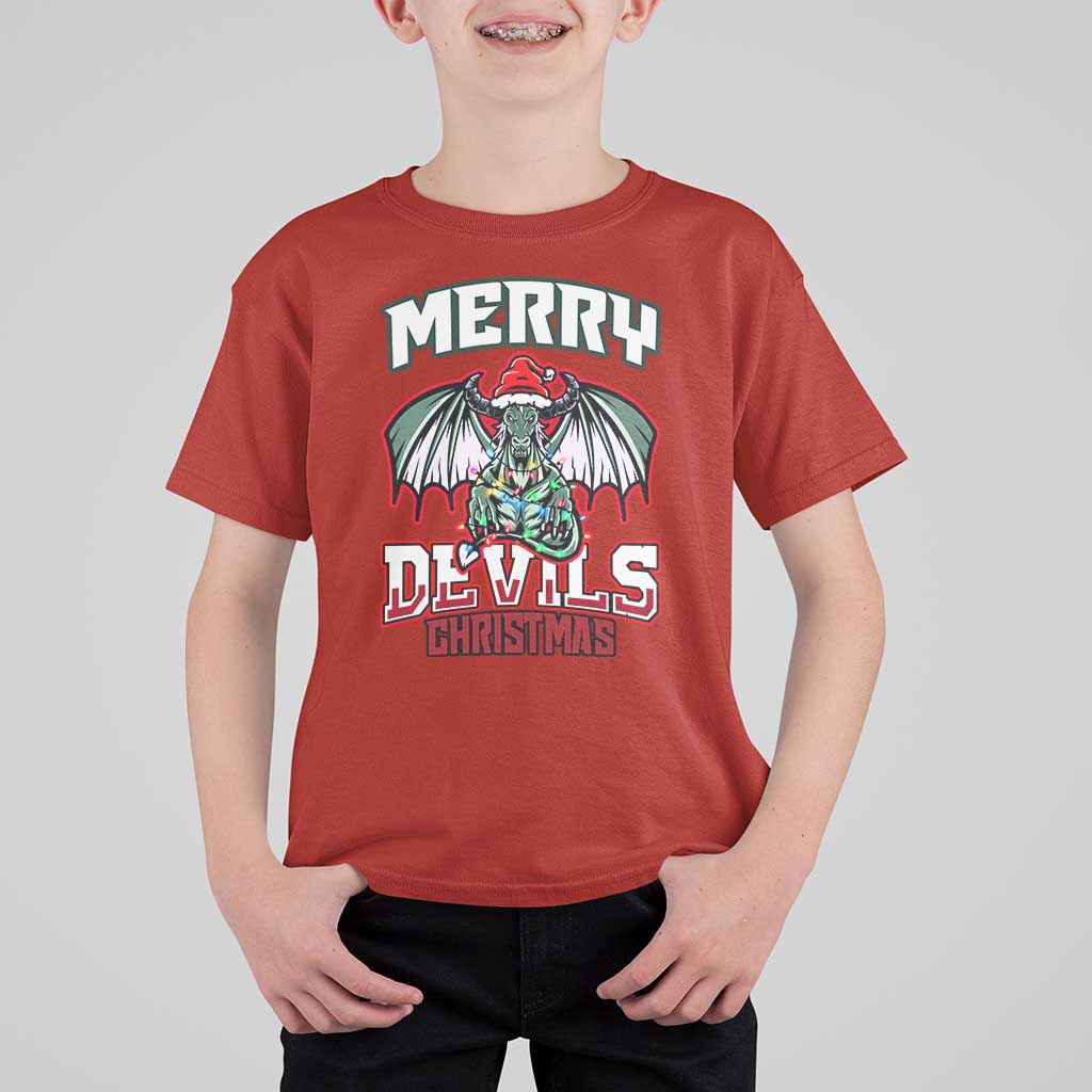 Jersey Devil T Shirt For Kid Merry Devils Christmas Cryptid Gift - Wonder Print Shop