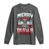 Jersey Devil Long Sleeve Shirt Merry Devils Christmas Cryptid Gift - Wonder Print Shop