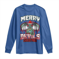 Jersey Devil Long Sleeve Shirt Merry Devils Christmas Cryptid Gift - Wonder Print Shop
