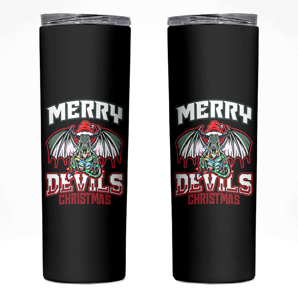 Jersey Devil Skinny Tumbler Merry Devils Christmas Cryptid Gift
