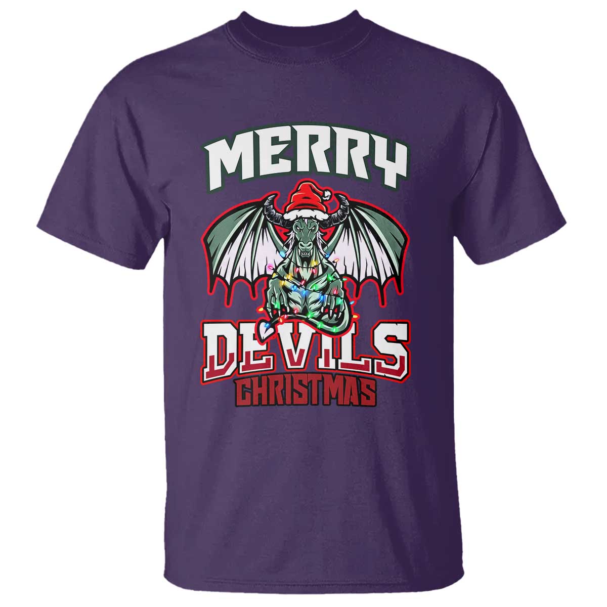 Jersey Devil T Shirt Merry Devils Christmas Cryptid Gift - Wonder Print Shop